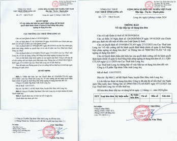 Cục thuế tỉnh Long An dừng quyết định về việc ngừng sử dụng hóa đơn đối với Tập đoàn Trần Anh Long An