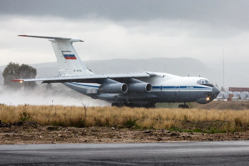 Máy bay vận tải Ilyushin IL-76 của Nga. (Ảnh: AFP/TTXVN)