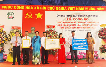 Nhơn Hòa đón nhận danh hiệu xã đạt chuẩn nông thôn mới năm 2023