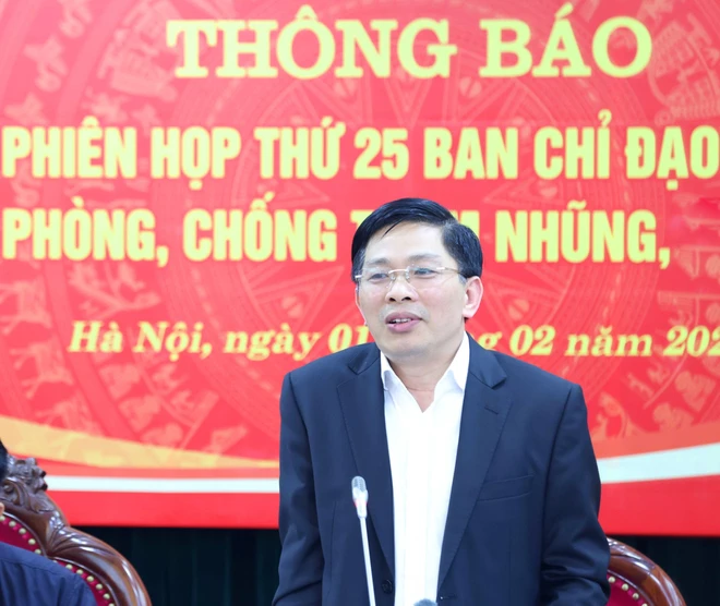 Ông Đặng Văn Dũng, Phó Trưởng Ban Nội chính Trung ương thông báo kết quả Phiên họp. (Ảnh: Phương Hoa/TTXVN)