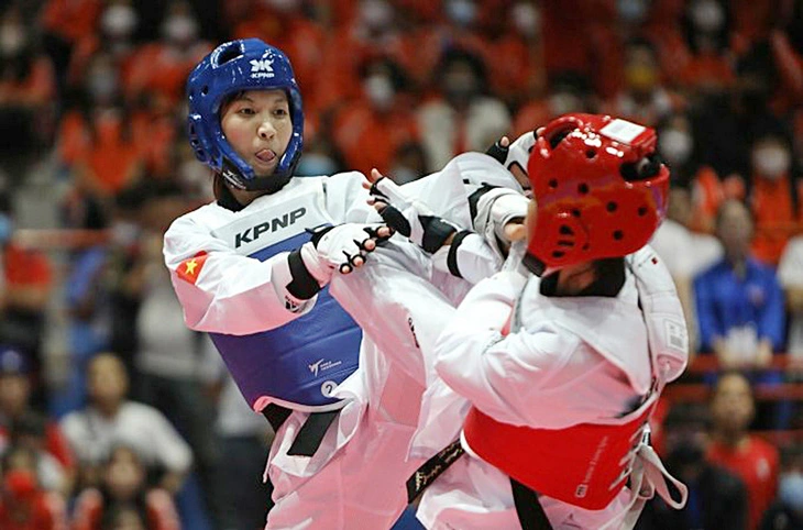 Nữ võ sĩ taekwondo Trương Thị Kim Tuyền được kỳ vọng sẽ tiếp tục giành suất tham dự Olympic Paris 2024 - Ảnh: QUÝ LƯỢNG
