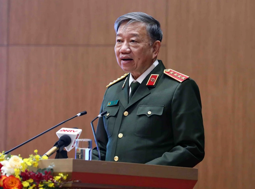 Bộ trưởng Tô Lâm: Không để nhóm nhỏ phát triển thành đường dây, tổ chức tội phạm Đại tướng Tô Lâm, Bộ trưởng Bộ Công an. (Ảnh: Phạm Kiên/TTXVN)