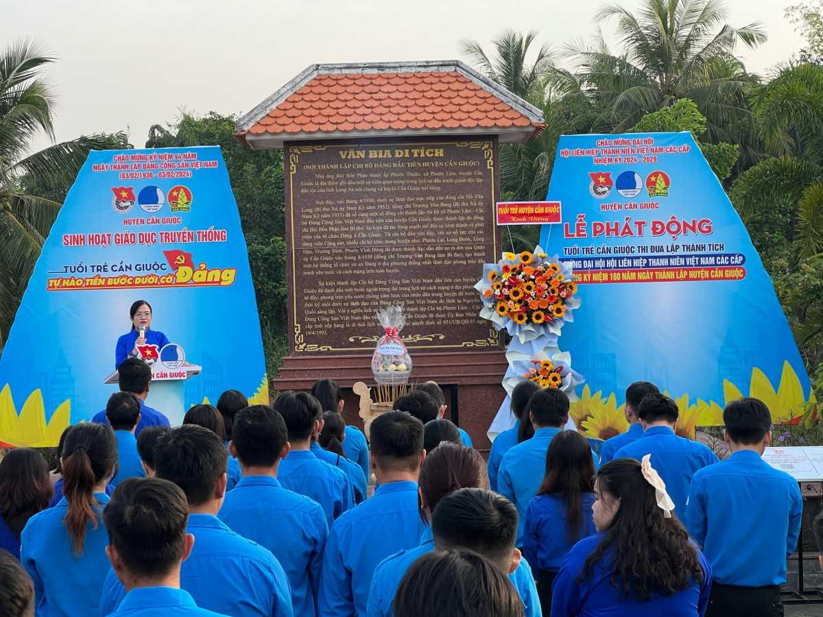 Tuổi trẻ huyện Cần Giuộc phát động đợt thi đua chào mừng đại hội Hội Liên hiệp Thanh niên Việt Nam các cấp