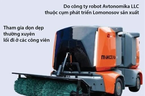 Nga: Robot không người lái, dọn dẹp ở thủ đô Moskva