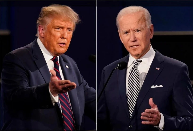 Tổng thống Mỹ Joe Biden và cựu Tổng thống Donald Trump. (Nguồn: AP)