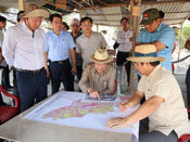 Provincial leaders survey key projects in Duc Hoa district