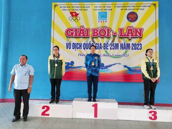 Kình ngư Võ Thị Mỹ Tiên tham dự Giải bơi vô địch quốc gia năm 2024 bể 25m