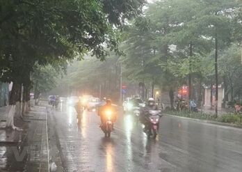 Khu vực Bắc Bộ và Thanh Hóa có mưa vài nơi, đêm và sáng trời rét