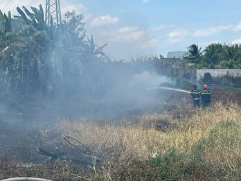 Đốt cỏ gây cháy lớn tại ấp Bình Nam