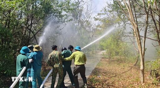 Nâng cảnh báo cháy rừng cấp cực kỳ nguy hiểm tại Vườn chim Bạc Liêu