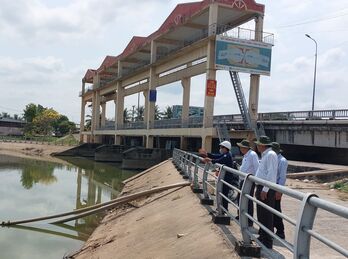 Châu Thành: Khảo sát các công trình chống hạn, mặn mùa khô năm 2024