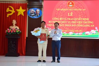 Bổ nhiệm ông Nguyễn Thành Bông giữ chức vụ Phó Viện trưởng Viện Kiểm sát nhân dân tỉnh