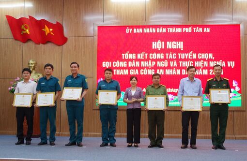 TP.Tân An thực hiện tốt công tác tuyển chọn và gọi công dân nhập ngũ năm 2024