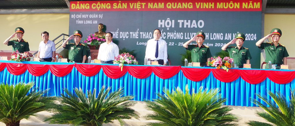 Khai mạc Hội thao Thể dục thể thao quốc phòng lực lượng vũ trang tỉnh Long An năm 2024