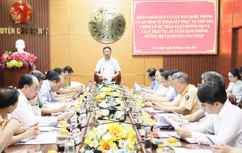 Ủy ban Quốc phòng và An ninh của Quốc hội khảo sát tại huyện Cần Giuộc