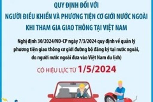 Quy định đối với người điều khiển và phương tiện cơ giới nước ngoài