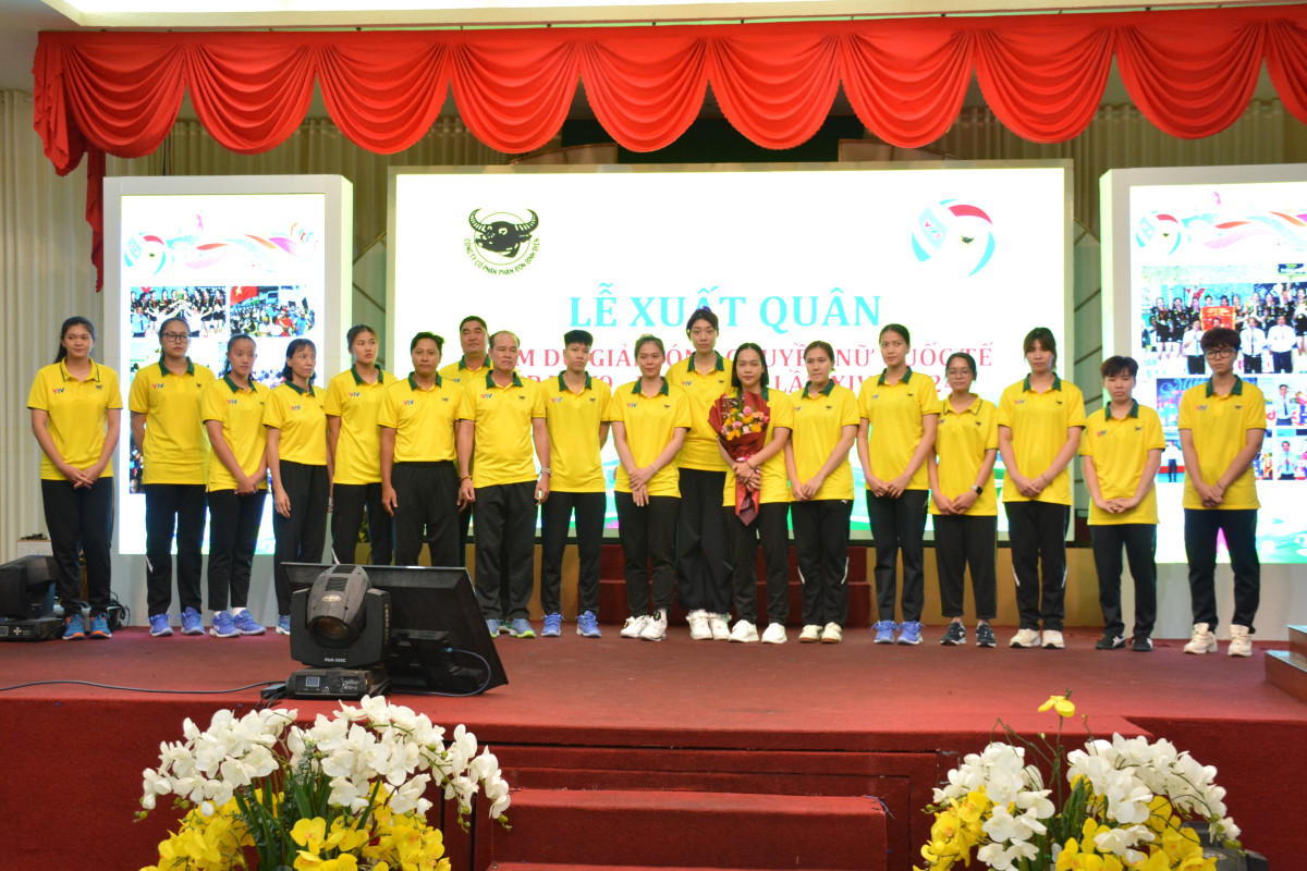 Đội bóng chuyền VTV Bình Điền Long An xuất quân tham dự Giải bóng chuyền nữ quốc tế Cúp VTV9 Bình Điền năm 2024