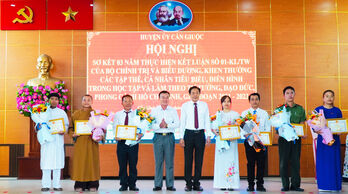 Cần Giuộc sơ kết 3 năm thực hiện Kết luận số 01 của Bộ Chính trị