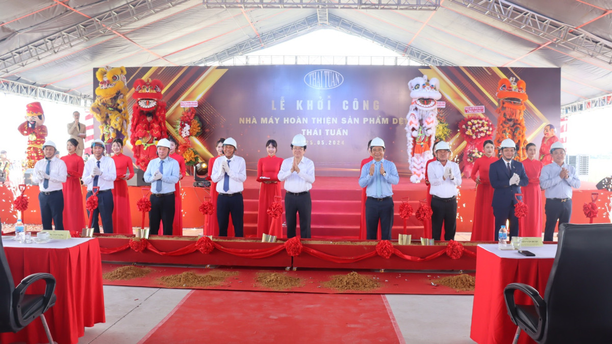 Tập đoàn Thái Tuấn khởi công xây dựng nhà máy hoàn thiện sản phẩm dệt trị giá 12.800 tỉ đồng tại Long An