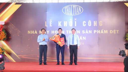 Tập đoàn Thái Tuấn khởi công xây dựng nhà máy hoàn thiện sản phẩm dệt trị giá 12.800 tỉ đồng tại Long An