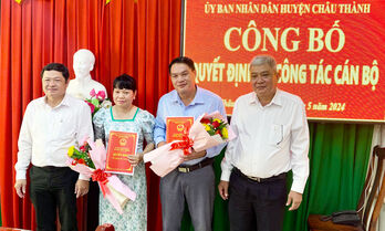 Châu Thành công bố các quyết định về công tác cán bộ