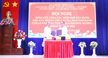 Vĩnh Hưng: Đẩy mạnh tuyên truyền về khu vực phòng thủ Cụm A2 tổng kết công tác phối hợp xây dựng khu vực phòng thủ