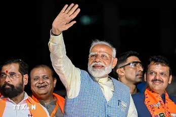 Thủ tướng Ấn Độ Narendra Modi tuyên bố chiến thắng trong cuộc tổng tuyển cử