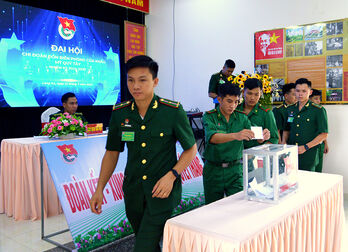 Chi đoàn Đồn Biên phòng Cửa khẩu Mỹ Quý Tây: Tổ chức Đại hội điểm cấp cơ sở nhiệm kỳ 2024-2027