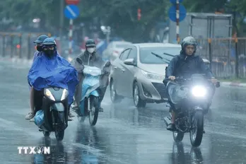 Các khu vực trên cả nước có mưa về đêm, cục bộ có nơi mưa rất to