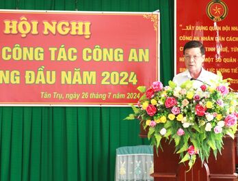 Tân Trụ chủ động bảo đảm an ninh chính trị, trật tự an toàn xã hội