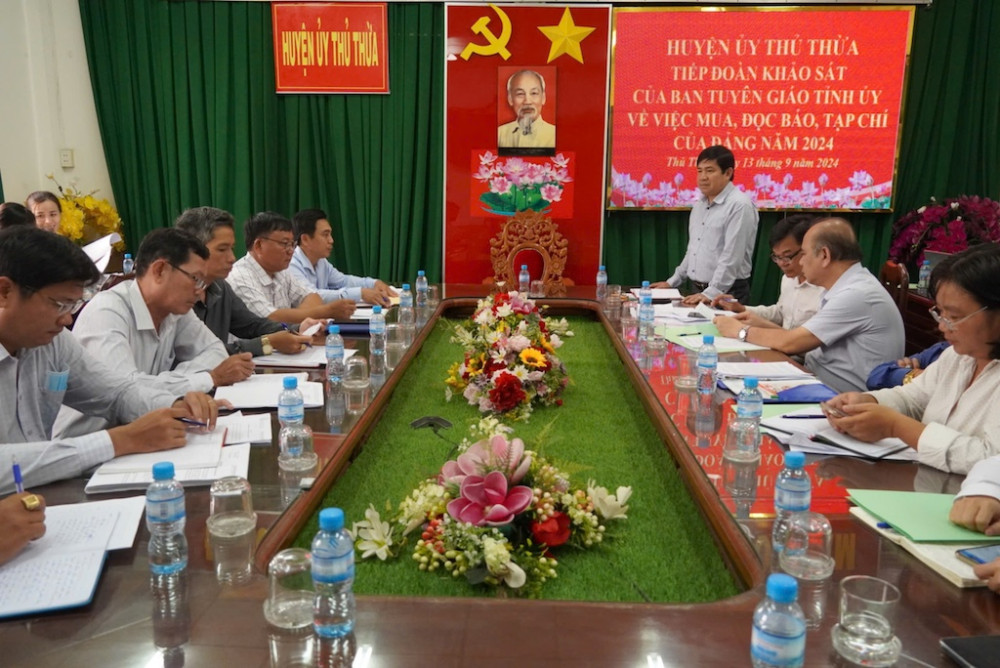 Khảo sát việc mua và đọc báo, tạp chí của Đảng tại huyện Thủ Thừa