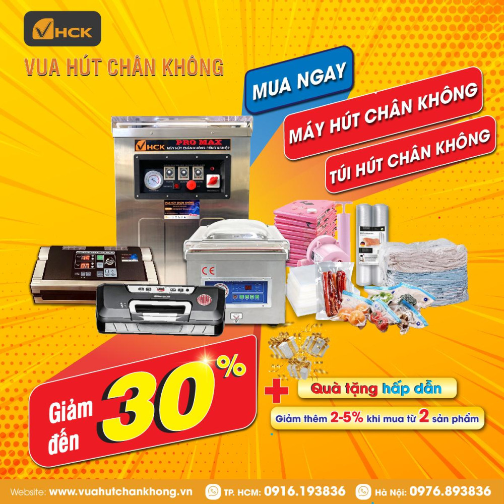 Máy hút chân không thực phẩm - Giải pháp bảo quản thực phẩm hiệu quả