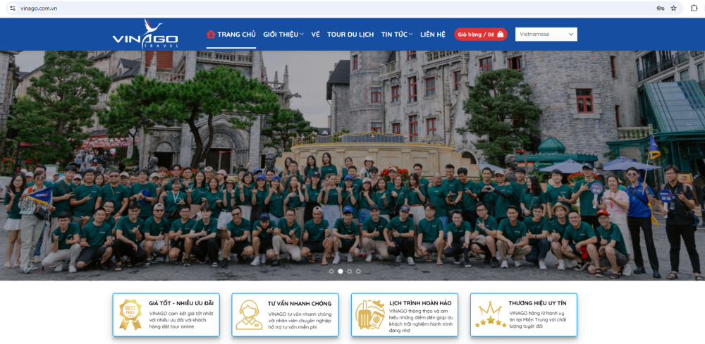 Công ty Cổ phần Du lịch VINAGO, mã doanh nghiệp 0402253522
