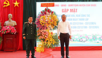 Cần Giuộc gặp mặt cán bộ Quân đội nghỉ hưu, nghỉ công tác
