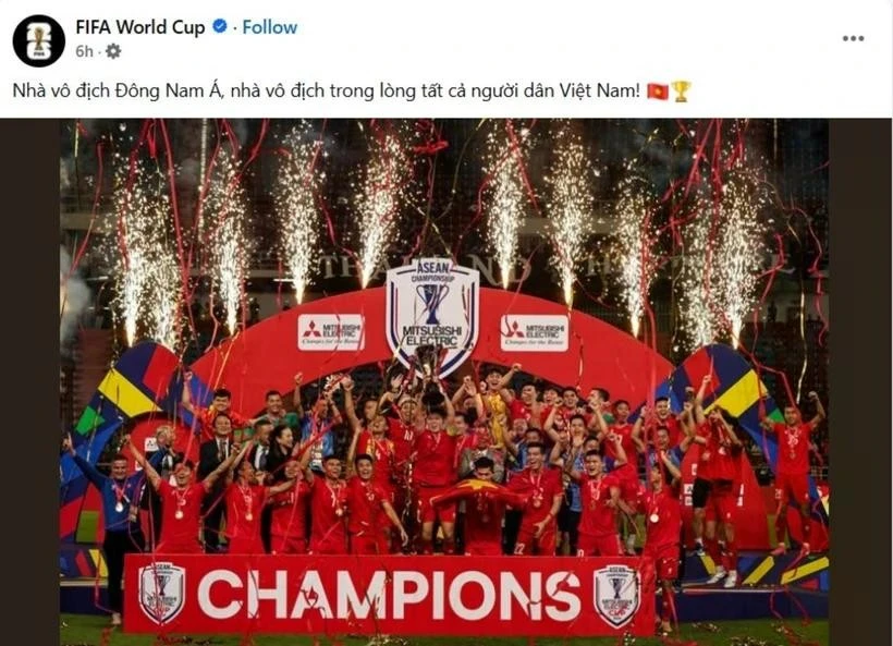 FIFA congratulates Vietnam’s national football team, encourages injured striker Xuan Son