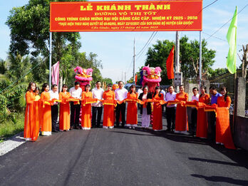 Cần Giuộc: Khánh thành đường Võ Thị Tốt - công trình thực hiện theo Nghị quyết 69