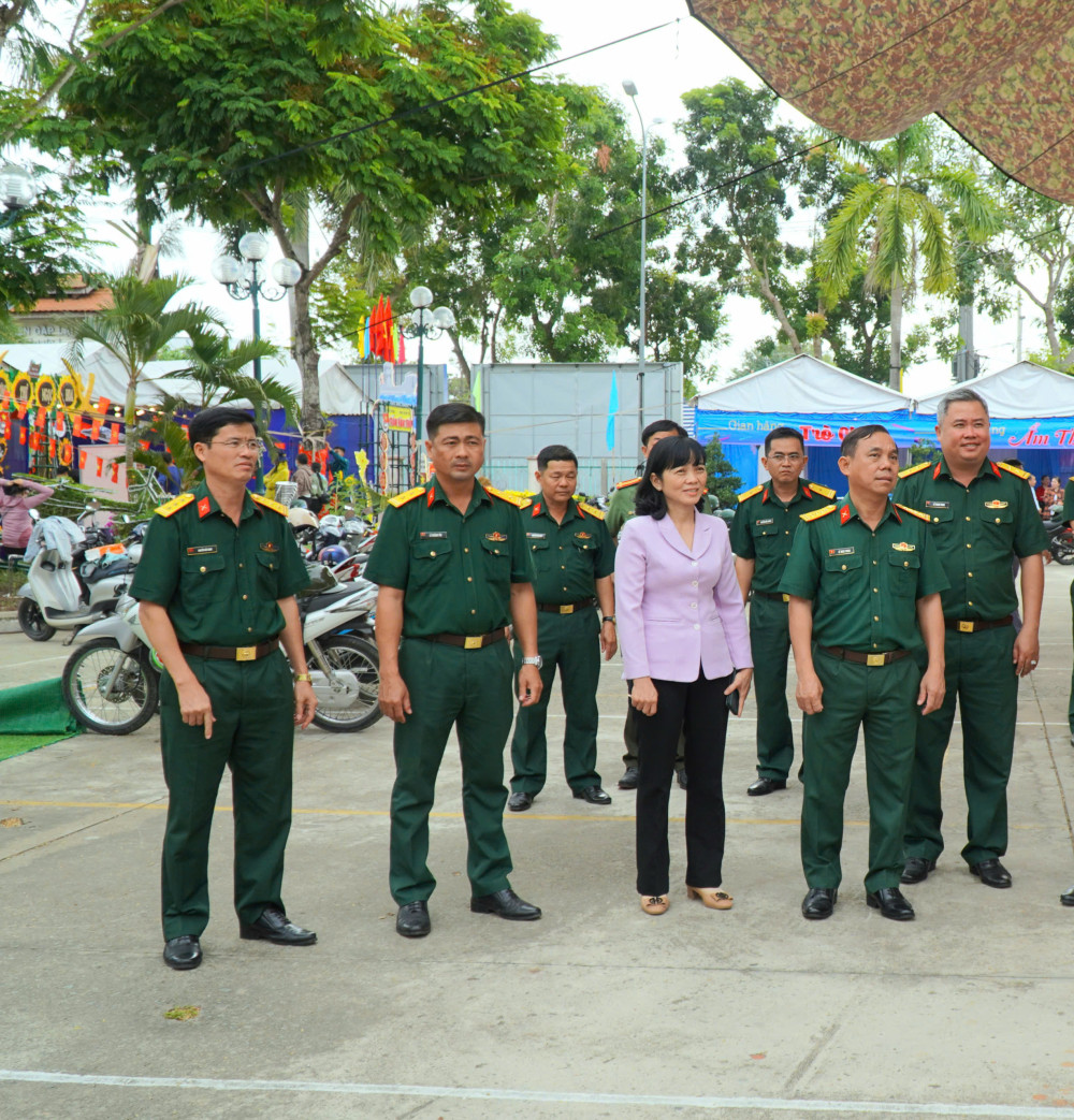 Bộ Chỉ huy Quân sự tỉnh kiểm tra công tác chuẩn bị Hội trại tòng quân tại huyện Cần Giuộc