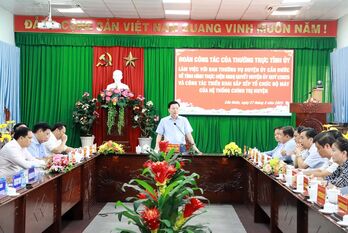 Phó Bí thư Thường trực Tỉnh ủy - Nguyễn Thanh Hải làm việc với Ban Thường vụ Huyện ủy Cần Đước