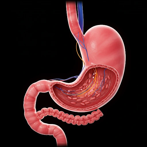 Trong đa số trường hợp, nhiễm H. pylori không gây ung thư. Nhưng nó có thể gây ung thư dạ dày và u lympho không Hodgkin. Ảnh minh họa: AI
