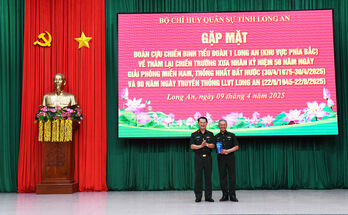 Bộ Chỉ huy Quân sự tỉnh Long An gặp mặt cựu chiến binh Tiểu đoàn 1 phía Bắc