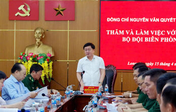 Bí thư Tỉnh ủy Long An – Nguyễn Văn Quyết thăm và làm việc tại Bộ Chỉ huy Bộ đội Biên phòng tỉnh
