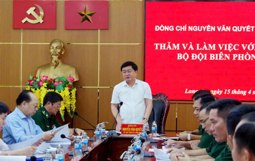 Bí thư Tỉnh ủy Long An – Nguyễn Văn Quyết thăm và làm việc tại Bộ Chỉ huy Bộ đội Biên phòng tỉnh
