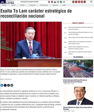 Party chief’s “Vietnam is one” message strikes chord across Latin America