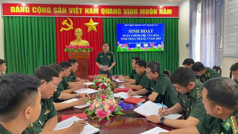 Đồn Biên phòng Mỹ Thạnh Tây đẩy mạnh học tập và làm theo gương Bác