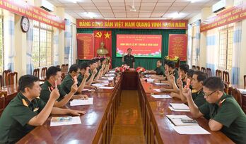 Đảng ủy Quân sự tỉnh Long An dự sinh hoạt chi bộ tại cơ sở