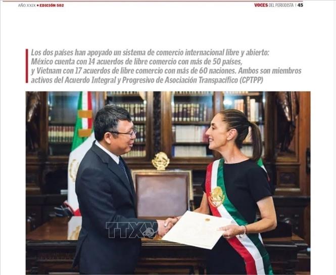 Báo chí Mexico đồng loạt đưa tin kỷ niệm 50 năm quan hệ Việt Nam - Mexico