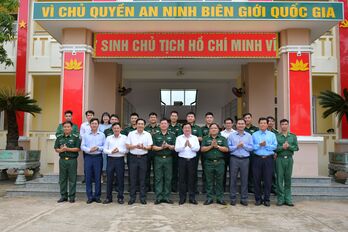 Bí thư Tỉnh ủy – Nguyễn Văn Quyết thăm, làm việc với Đồn Biên phòng Cửa khẩu Mỹ Quý Tây