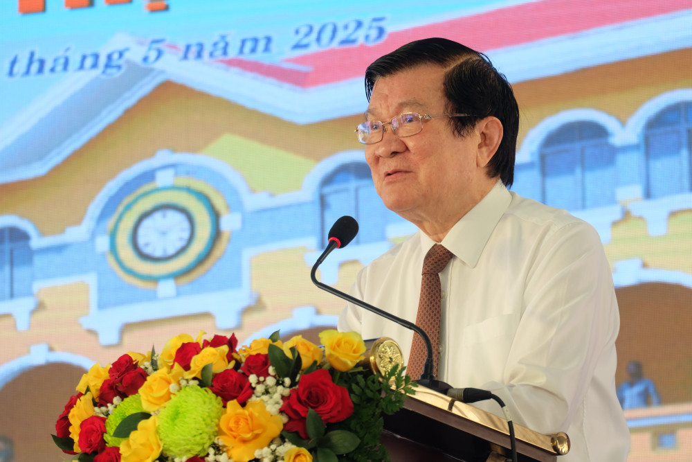 Nguyên Chủ tịch nước - Trương Tấn Sang phát biểu tại lễ khánh thành