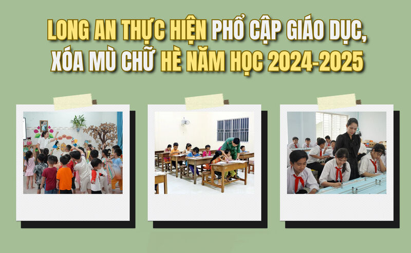 Long An thực hiện phổ cập giáo dục, xóa mù chữ hè năm học 2024-2025