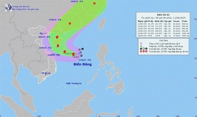This year's first typhoon hits East Sea